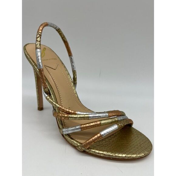 Brian Atwood Slingback Open Toe Heels Size 6.5 - Picture 2 of 7